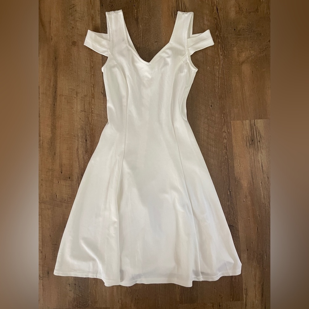 White skater dress